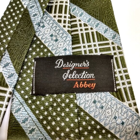 Vintage 60s 70s Green Clip-On Necktie Retro Neck Tie - Picture 4 of 9